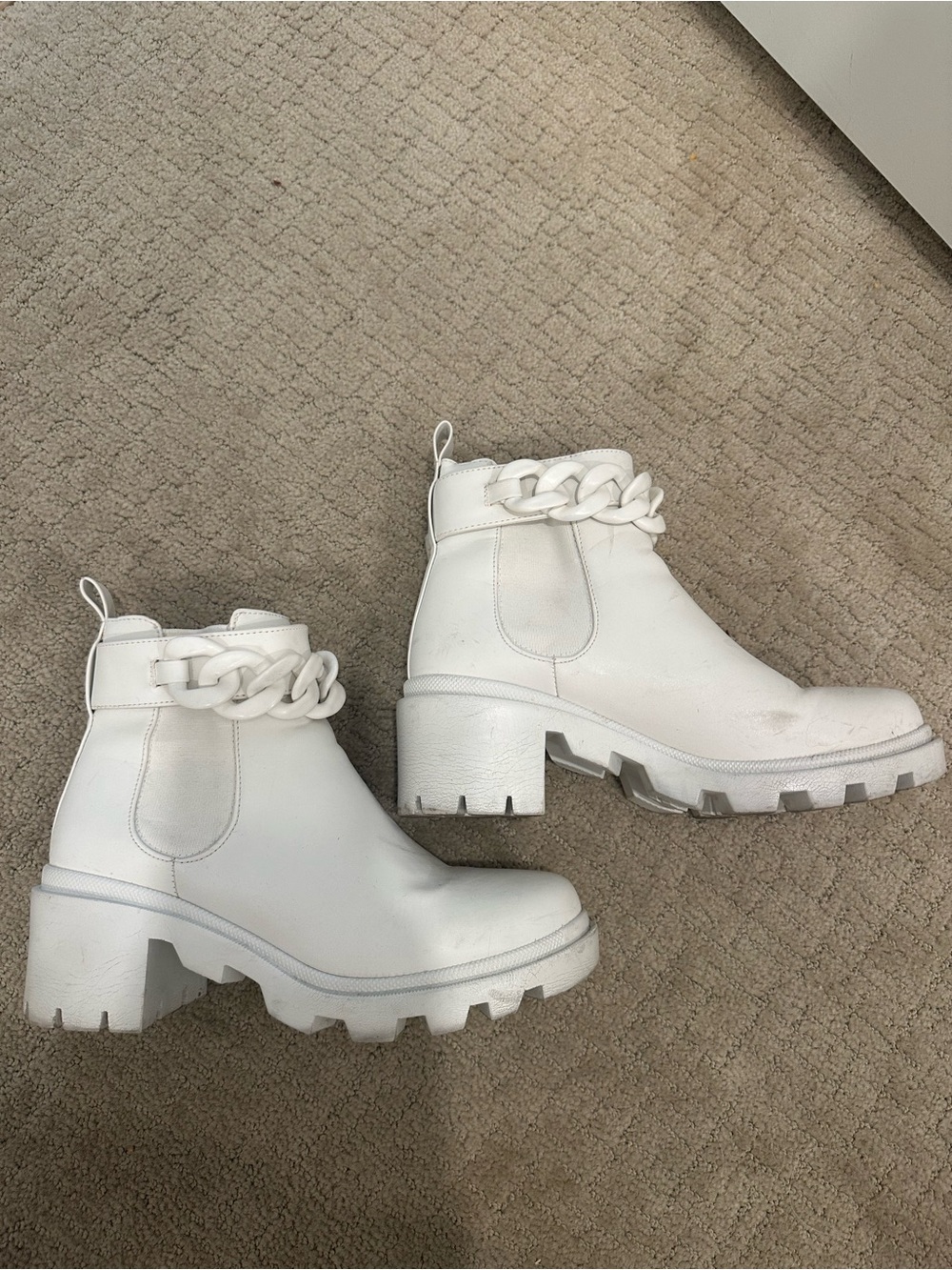 White Steve Madden boots